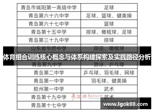 体育组合训练核心概念与体系构建探索及实践路径分析